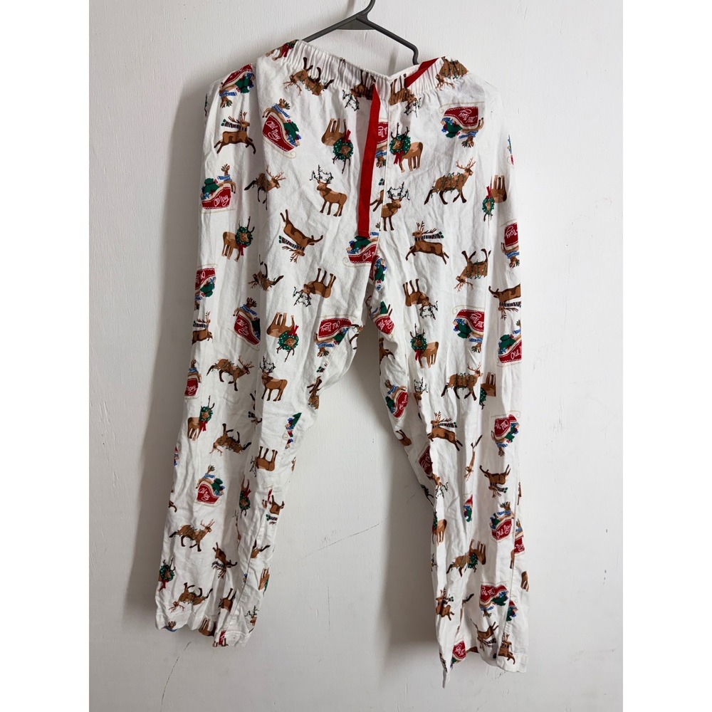 Old Navy Reindeer Christmas Pajama Pants XL White Holiday Sleepwear Loungewear